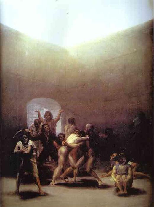 Francisco Jose de Goya Yard of Madhouse oil painting image